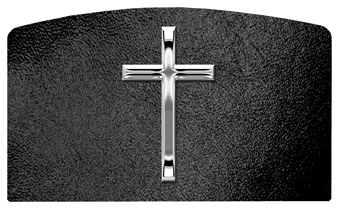 DACRO-510-SL-SH-BK Silver Single Cross Shimmer Black